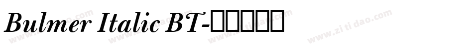 Bulmer Italic BT字体转换